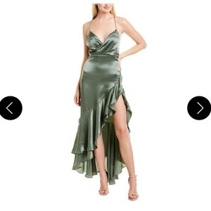 Fame and partners open back silk dress
